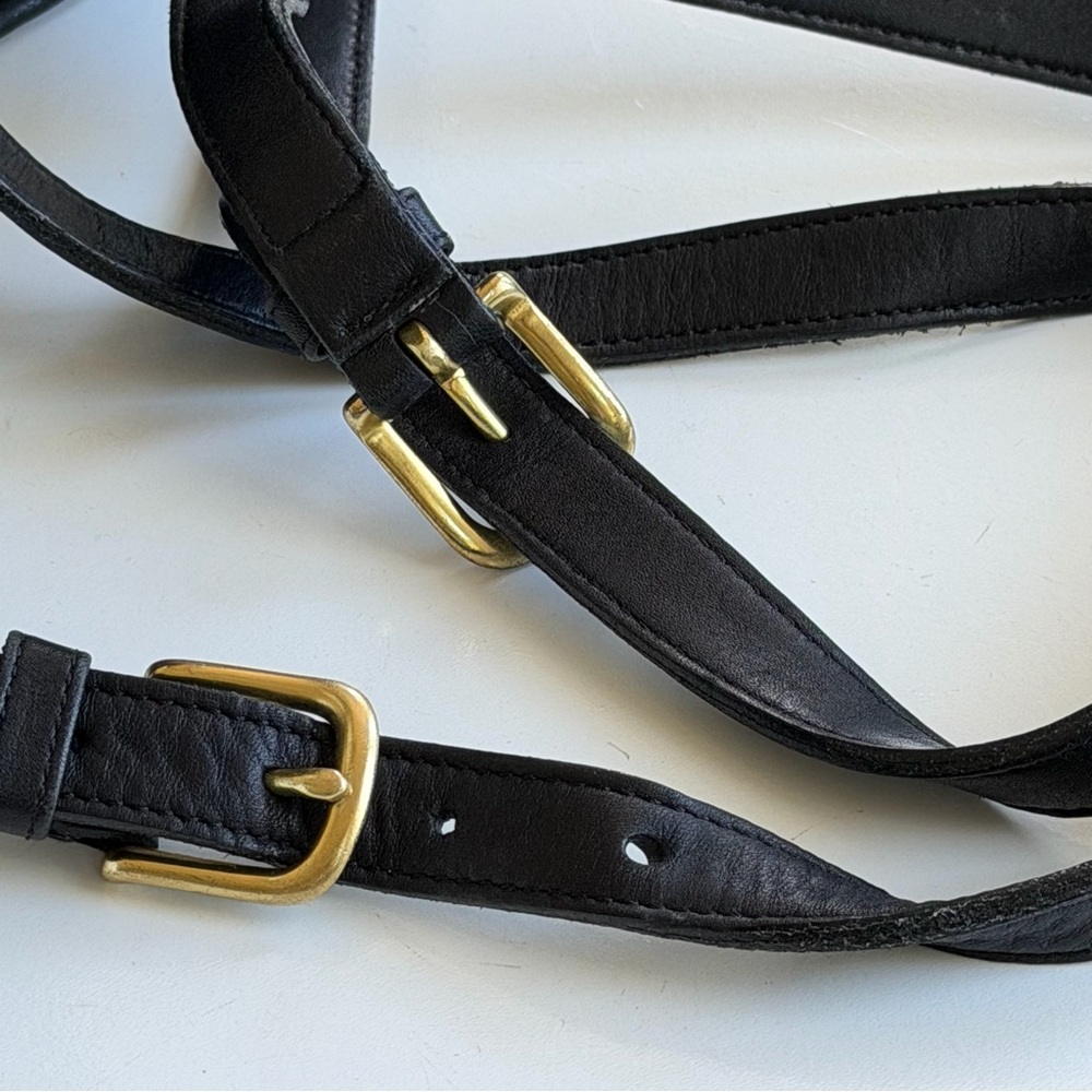 Vintage 90's Coach Black Leather Daypack 9791 Vtg Turnlock Backpack - Picture 9 of 16